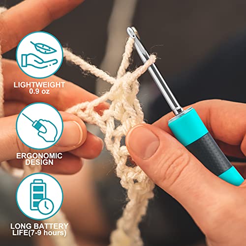 YARN STORY Led Crochet Hook Set - 9 Interchangeable Crochet